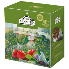 Чай зеленый Ahmad Tea клубничный мусс 20 пакетиков