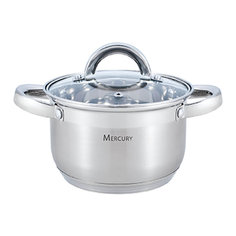 Кастрюля Mercury MC-6304 (6) с крышкой 6,5 л 24 см