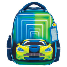 Ранец Юнландия LIGHT "Neon car" 38х29х16 см 2299170