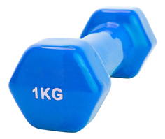 Гантель обрезиненная Bradex 1 кг синяя