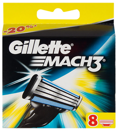 Сменное лезвие для станка Gillette Mach 3 8 шт