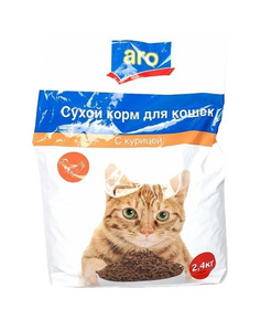 Сухой корм для кошек Aro, курица, 2,4кг