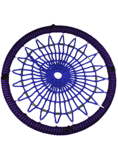 Качель-гнездо Jinn KST-481210 КТ/УЗ/120/110/16/16/Ф/Ч-С/КГ 120х120 см фиолетовый, синий