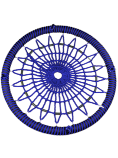 Качель-гнездо Jinn KST-481174 КТ/УЗ/120/110/16/16/С/Ч-С/КГ 120х120 см синий, черный