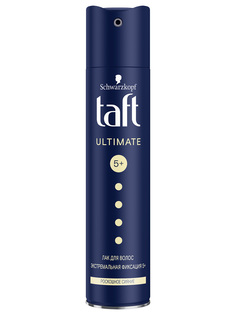Лак для укладки волос Taft Ultimate, роскошное сияние мегафиксация 5+, 225 мл
