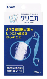 Зубная нить Lion Clinica Sponge Floss двойная двухсторонняя 20 шт