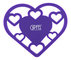 Подставка под горячее GipfelAMOUR 20 х 17 х 0,5 см фиолетовый сердце