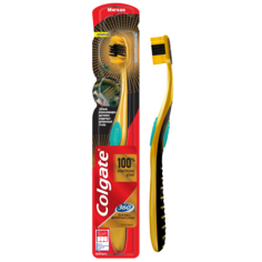 Зубная щетка Colgate 360 Золотая с древесным углем мягкая