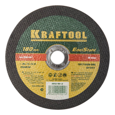 Диск отрезной абразивный по металлу и нержавеющей стали для УШМ Kraftool 36252-180-1.6