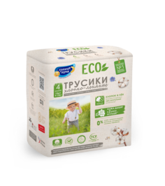 Подгузники-трусики Солнце и Луна ECO 4/L (9-14 кг), 14 шт.