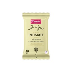 Салфетки для интимной гигиены Premial с молочной кислотой 20 шт