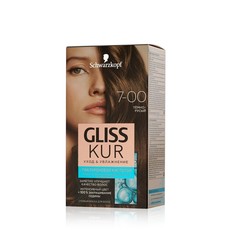 Стойкая краска для волос Gliss Kur Уход & Увлажнение, 7-00 Тёмно-русый, 142,5 мл
