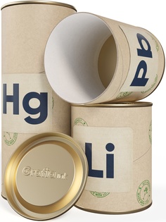 Контейнеры для раздельного сбора батареек Grafia.ink "Pb Li Hg белый" ×3 2.75л