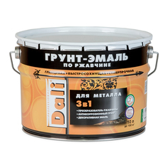 Грунт-эмаль по ржавчине Dali 3 в 1, глянцевая, 10 л, желтая