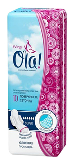 Прокладки Ola Classic Wings Super для критических дней 10 шт