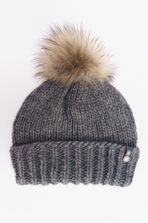 Шапка бини женская Marhatter MWH8601 серая р. ONE SIZE