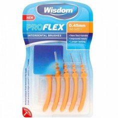 Набор интердент. цилиндрических ершиков Wisdom Proflex Interdental Brush 0,45мм 5шт