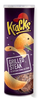 Чипсы картофельные Kracks со вкусом стейка на гриле 160г