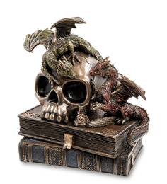 Статуэтка "Драконы на черепе и книгах" Veronese