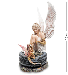 Статуэтка "Ангел на автошине с драконом" Art East 904416
