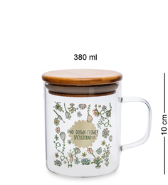 Кружка с крышкой "Цветочная фантазия" Art Home GS-48/2