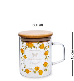 Кружка с крышкой "Розовый сад" Art Home GS-47/1