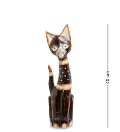 Статуэтка "Кошка" 40 см (албезия, о.Бали) Decor and Gift