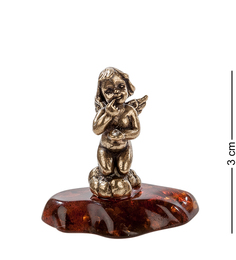 Фигурка "Амурчик сидящий" (латунь, янтарь) ART-East AM- 196