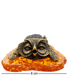 Фигурка "Сова" (латунь, янтарь) ART-East AM-1782