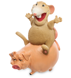 Статуэтка Крыска "Новый Год к нам мчится" The Comical World of Warren Stratford RV-753