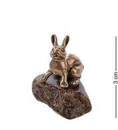 Фигурка "Заяц" мал. (латунь, янтарь) Art East