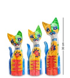 Фигурка "Кошка" н-р из трех 30,25,20 см (албезия, о.Бали) Decor and Gift