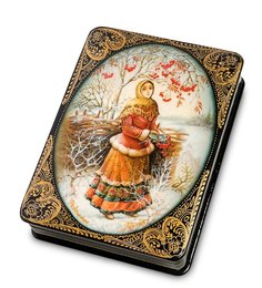 Шкатулка в технике декупаж "Рябина красная" (15х11х3,5) Art East