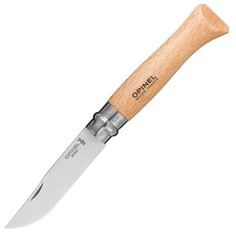 Нож Opinel №9, нержавеющая сталь, бук, блистер