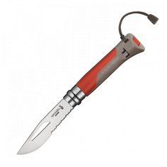 Нож Opinel №8 Outdoor Earth, нержавеющая сталь, красный