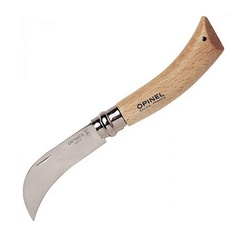 Нож садовый Opinel №8, нержавеющая сталь, с изогнутым лезвием, блистер, 000656