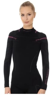Термобелье женское Brubeck футболка с длинным рукавом THERMO NILIT HEAT черная/розовая XS