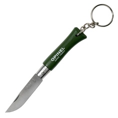 Нож-брелок Opinel №4, нержавеющая сталь, зеленый