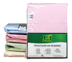 Простыня АльВиТек 140х200+25 см розовый