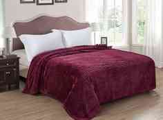 Покрывало Guten Morgen "Фланель жаккард" Бургунди 100х150