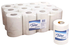 Полотенца бумажные терес комфорт мини 1-слойные 12 рулонов по 120 метров Teres