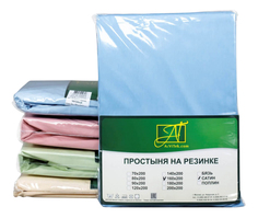 Простыня АльВиТек 200х200+25 см голубой