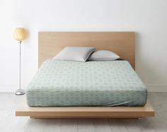 Простыня на резинке из поплина "Ночь Нежна" Мелани (мята), Размер: 90 х 200