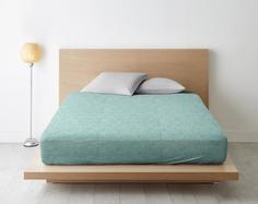 Простыня на резинке из поплина "Ночь Нежна" Малахит, Размер: 200 х 220