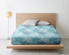 Простыня на резинке из поплина "Ночь Нежна" Нежный шелест, Размер: 140 х 200