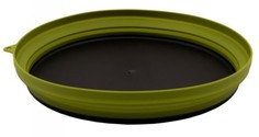 Тарелка Tramp силикон с пласт дном 25,5*25,5*4 (оливковый)