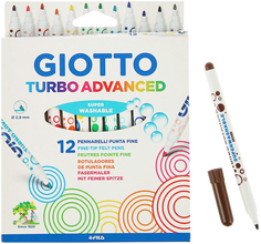 Фломастеры Turbo Advansed, 12 цветов Giotto