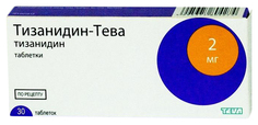 Тизанидин-Тева таблетки 2 мг №30 Teva