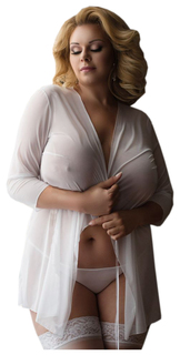 Пеньюар и трусы SoftLine Collection Pola, белый, XXL 186129