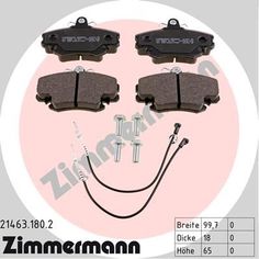 Комплект тормозных колодок, дисковый тормоз ZIMMERMANN 21463.180.2